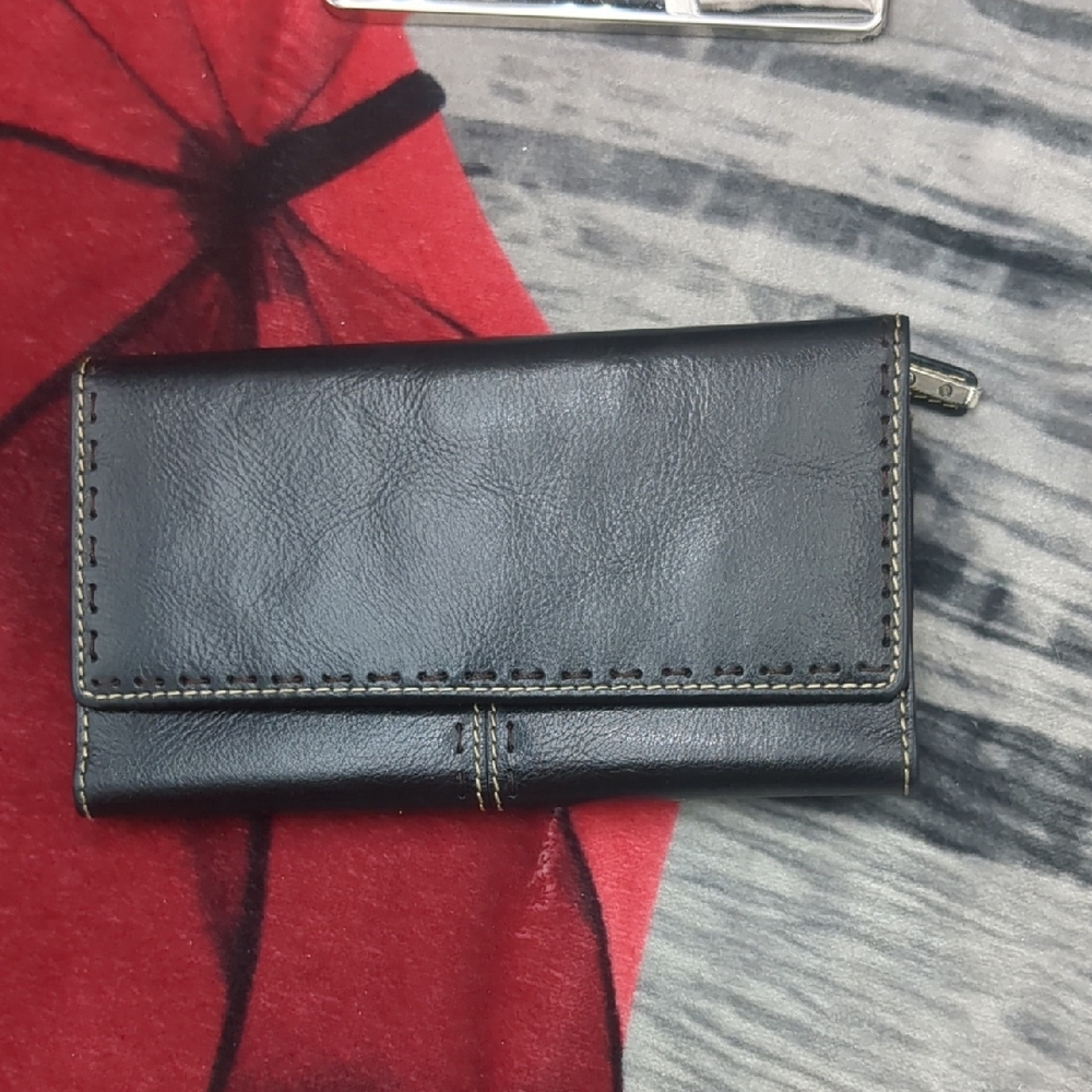 FossilBlack Leather Wallet